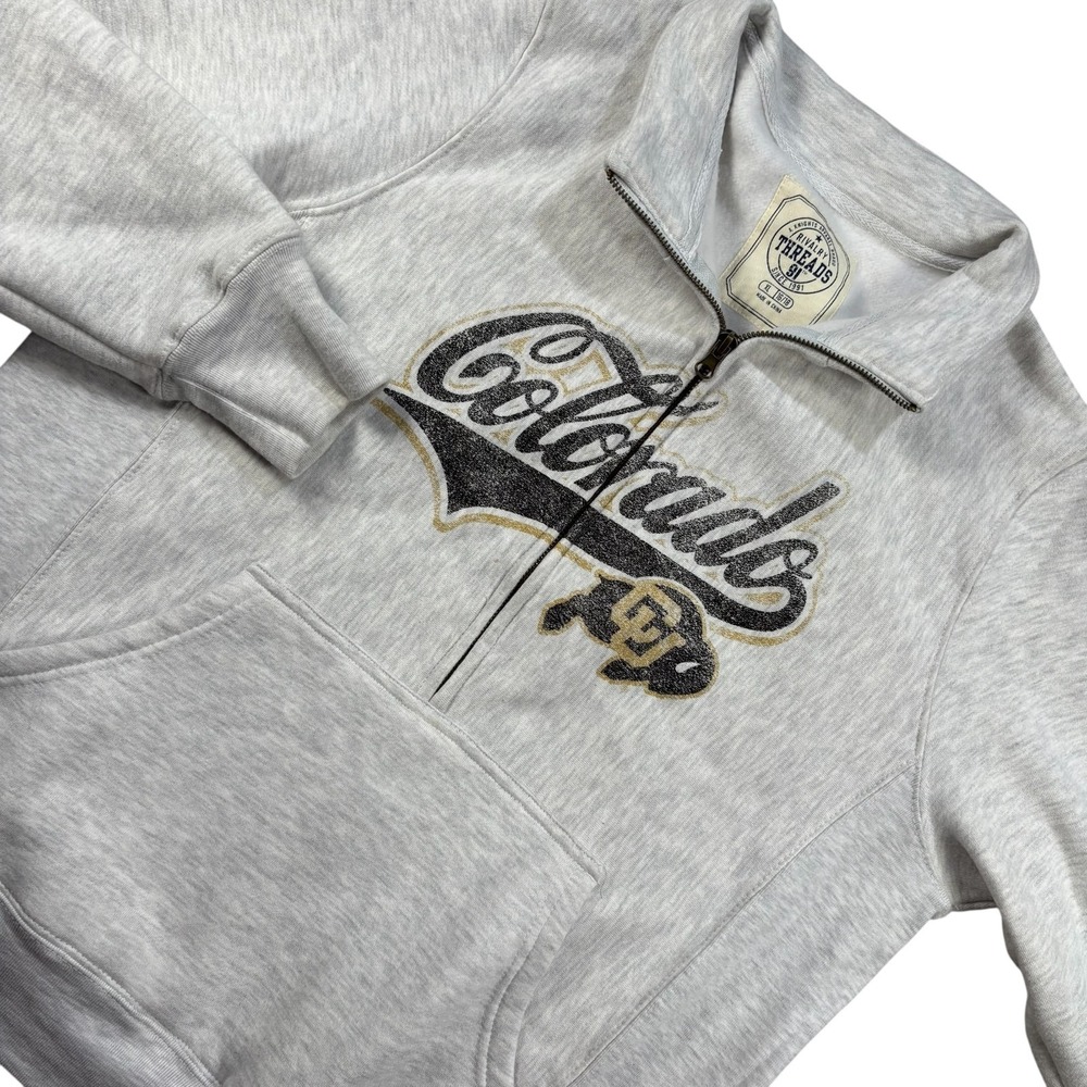 Rivalry Threads Gray Half-Zip Pullover‎ Sweatshirt Colorado Buffaloes Sz XL